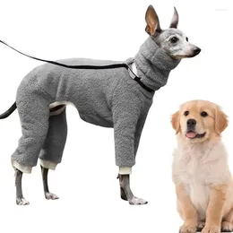 Hundkläder Turtleneck Onesie Varma kläder Mysig mjuk vindtät hela kroppen som tappar förtjockning Vinter tyska korthåriga