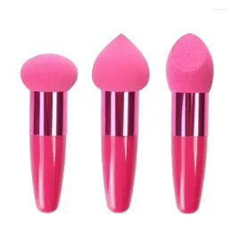 Makeup Sponges 3PC Women Mushroom Head Foundation Powder Sponge Beauty Cosmetic Puff Face Brushes Tools With Handle