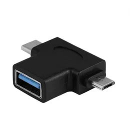 Freeshipping Mini 2 In 1 OTG Adapter Micro USB USB 31 Type-C Male to USB 30 Female OTG Converter Adapter Mdhso