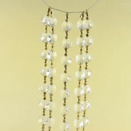 Chandelier Crystal 10m 14mm Beads With Butterfly Buckle Strands Glass Garlands Wedding Party Lighting Decoration