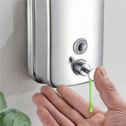 Liquid Soap Dispenser Refillable Handwash Home Office Bathroom Washroom Lavatory Stainless Steel Shower Gel Container 800ml