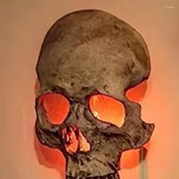 Nocne światła 1 PCS Halloween Skull Light Horror Lampa szkieletowa wtyczka do ściany dekoracyjna gotycka nas