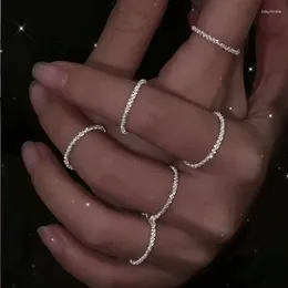 Cluster Ringe JEWDY Licht Luxus Leuchtende Silber Farbe Dekorative Zeigefinger Für Frauen Junge Mädchen Mode Schmuck Geschenke 2023 Trend