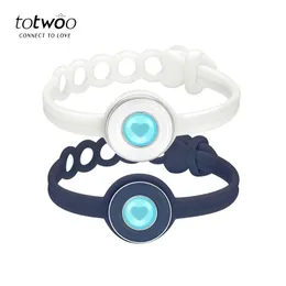 totwoo Candy Long Distance Touch Love-Armband – buntes Band-Armband, Vibration leuchtet für Liebespaare