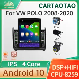 Carro dvd android 2din rádios para volkswagen vw polo 2008-2020 carro estéreo com tela bluetooth carplay auto multimídia player navegação