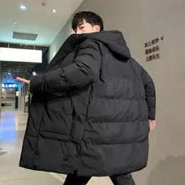 Jaqueta de inverno clássica Chaopai de luxo de designer para homens com tamanho extra grande, homem gordo, jaqueta de algodão de comprimento médio, espessada à prova de frio e quente