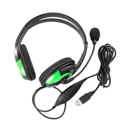 Freeshipping Hot New Wired Stereo Headset Headphone Earphone Microphone For Sony PS3 PS 3 Gaming PC Chat with microphone Vcqtg