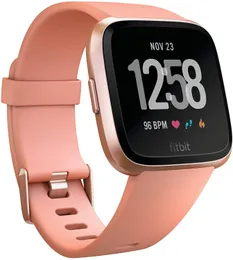 Versa Smart Watch, Peach/Rose Gold Aluminium, One Size (S & L Bands Included) - (Renewed)