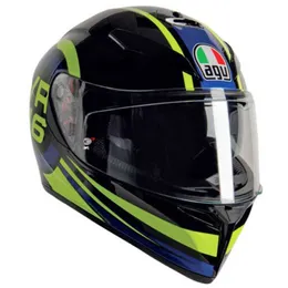 AA Designer Kask Kaskları Moto AGV Tam Yüz Kaza Kask K3 SV S RIDE 46 Siyah / Mavi / Yeşil Motosiklet Motosiklet Kaskı WN-JVH2