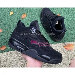 Jumpman 4 4S Retro Black Cat Black Shoes Men Mens Basketball Woman Outdoor Running Trainers Sport Sneaker