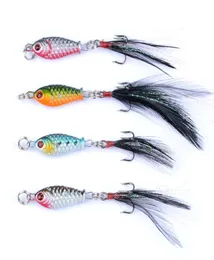 Rompin 10Pcs Fishing Lures Feather Lead Fish 6g VIB winter Wobblers Artificial Fishing Tackle With Hooks All Water Baits Pesca6139029