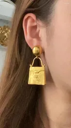 Boucles d'oreilles à dos, Clip d'oreille élégant, atmosphérique, exagéré, rétro, sac à main