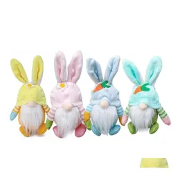 Other Festive Party Supplies Handmade Easter Hanging Bunny Gnomes Ornaments Spring Plush Rabbit Doll Kids Gifts Home Holiday Decor Dhy7X