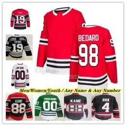 Custom Chicago''Blackhawks''Hockey Jerseys 98 Connor Bedard Seth Jones 19  Jonathan Toews 82 Caleb Jones 43 Colin Blackwell Connor Murphy