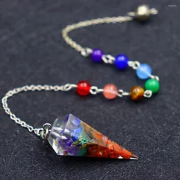 Pendant Necklaces Natural Gem Stone Pendulum For Divination Dowsing Esoterisme Crystals Pendulums Tree Of Life Necklace Jewelry