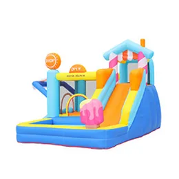 Kids Inflatable Castle Slide Bounce House Home Bouncer Fun Jumping Jumper Toddler Bouncy Indoor Outdoor Play Ice-lolly Theme Design Playhouse Birthday Party Gifts