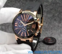 Часы Senarding Black Limited, индивидуальный стиль, Dual Time Exquisit, мужские часы AAA, хронограф, кварцевый, римский морской пехотинец, часы Hispania, часы Hammerhead, синий резиновый ремешок