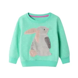 Hotsell Little Maven 2-7 anni Autunno Nuovi bambini Baby Girl Coniglio modello Felpe per bambini Autunno vestiti per bambini Cardigan caldo Menina