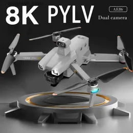 Drony Pylv AE86 Drone RC 8K HD Camera FPV 3-osiowe anty-wstrząsanie przeszkoda gimbal Unikanie Helikoptera bezszczotkowania Składany Quadcopter Q231108