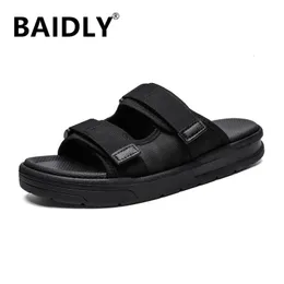 Sandals Mens Luxury Brand Summer Men Slippers Shoes Beach Slipper Open Toe Hook loop Wearresisting Schoenen Mannen 230407