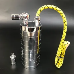 Metallfiltertyp Bong Form Metal Hookah med enkelrörspunkvattenledningar Shisha Accessories Bongs Set Designer