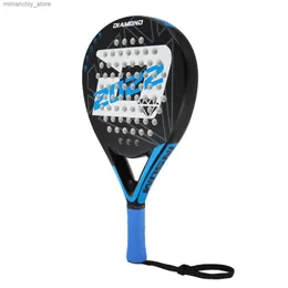 Tennisracketar Mens Tennis Padel Racket Carbon Fiber med mjuk EVA Face Padd Shovel Diamond Shape Padd Racket PADD PADD Q231109