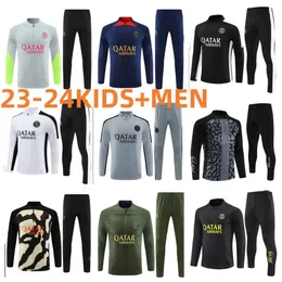 2023 2024 PSGES Trainingsanzug Fußball-Trainingsanzug 22 23 24 Tuta Maillot Trikots Jackenset Paris Mbappe Männer und Kinder Fußball-Trainingsanzüge Jogging Survêtement Chandal