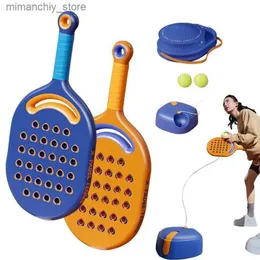 Tennis Rackets Tennis Rebounder With Elastic Rope Self Hitting Sing Player Racquet Training Exercise Tennis Racket Ball Trainer for Kid Adult Q231109