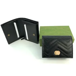 Double G 466492 Herrkvinnor Marmont plånböcker Korthållare mynt Purses Luxury Designer Passport Holders Key Pouch Fashion Keychain Pocket Men Wallet Purse Card Holderholder