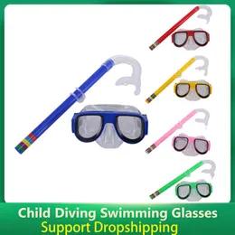 Goggles Child Diving Glasses Swimming Scuba Snorkel Swim Waterproof Mask Anti-fog PC Swimming Goggles Snorkel Set Accessories For Kids P230408