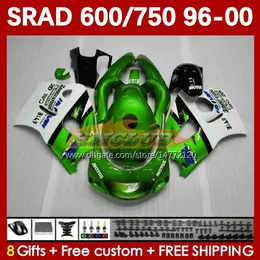 Zestaw ciała dla Suzuki Srad GSXR 750 600 CC GSXR600 GSXR750 1996-2000 168NO.83 GSX-R750 GSXR-600 1996 1997