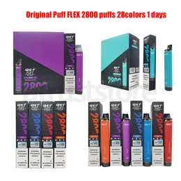 Lokalne papierosy magazynowe Bang Vape Oryginalne Qst Puff Flex 2800 Oryginalna bateria 850 mAh 8 ml 0% 2% 5% Vapes Dostosobna Puff Autoryzowany 28 dobrych smaków w magazynie