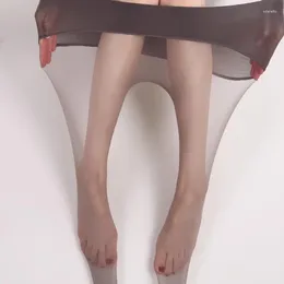 Meias femininas encantadoras de cintura alta meia-calça profunda virilha design transparente transparente lingerie para meias sem costura ultrafinas