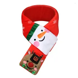 Bandanas Electric Heat Scarf Kids Christmas USB Laddning tvättbar nack sjal varmare varm artefakt unisex för tonåringar