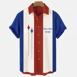 Męskie koszule kreski koszulka Moda moda z krótkim rękawem topy odzieży wierzchnia 11 kontrastowe kolory guziki T-shirty Lapel Lato