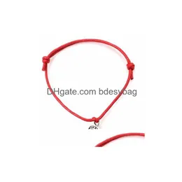 Braccialetti con ciondoli 20 Pz / lotto Lucky String Evil Eye Cavo di cera rossa Bracciale regolabile Gioielli fai da te Nuovi braccialetti gioielli con consegna di goccia Dhvfo