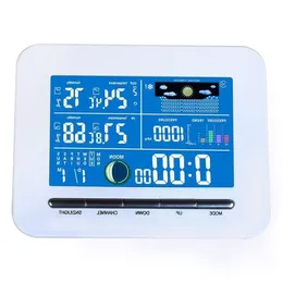 프리 시핑 디지털 무선 전자 온도 습도 미터 LCD 디스플레이 기상 관상소 실내 실외 온도계 습도 DCGBD