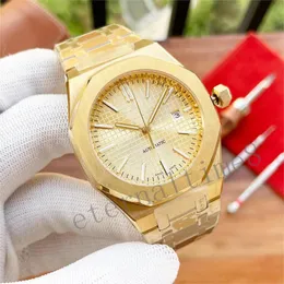 luxery watch high quality watch mens watch oak watch rise gold casual montre automatique Ultra Glow Stainless Steel Metal Strap Clock luxury black watch with box