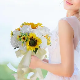 Букет свадебных цветов, центральное украшение, романтический шелковый цветок с искусственным свадебным украшением для вечеринки, украшения церемонии ко Дню святого Валентина