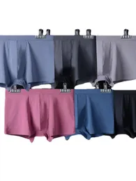 Underpants Men's Underwear Solid Color Cotton Boxer Shorts Large Size Modal Mid-waist Pocket