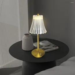 Masa lambaları Akrilik atmosfer lambası şarj edilebilir dokunmatik kontrol dekoratif gece ışıkları ev aksesuarları için ayarlanabilir ayaltılabilir kablosuz