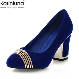 Dress Shoes Karinluna Dropship Big Size 33-50 Fashion Slip On Women Pumps Shoes High Heels Sexy Party Wedding Pumps Office Lady Woman Shoes 231108