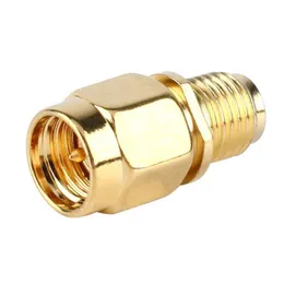 50pcs/lot RF koaksiyel kablo altın kaplama renk RP SMA dişi jack - Sma erkek fişi düz mini jak fiş tel konektör adaptörü msxvt