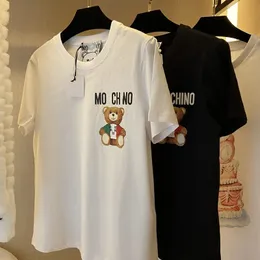 デザイナーレディースTシャツ夏イタリアの高級ブランド新しいティー漫画ベアスタンプ屋外レジャーカップルの服の丸い首のラウンドネックメンズレディーストップシャツ