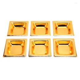 Ciotole 6 Pezzi Ciotola per Immersione Retro Oro Impilabile In Acciaio Inox Condimento Piatto di Salsa Drizzle Per Insalata Dessert Torta di Caramelle