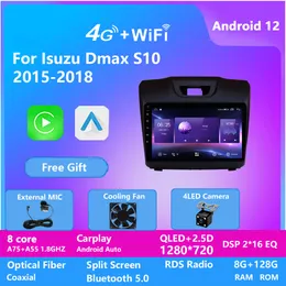 Android 12 Video Multimedia GPS Bluetooth WiFi Car Radio Handsfree 2 DIN för Isuzu Dmax S10 2015-2018 9 tum MP5-spelare