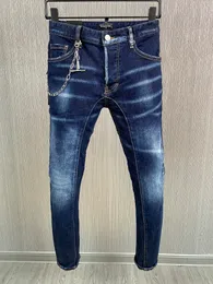 DSQ Phantom Turtle Jeans Men Jeans Mens Luxury Designer Jeans Skinny Ripped Cool Guy Causal Hole Denim Fashion Märke Fit Jean Man Washed Pant 60859