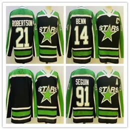 DallasStarsCustom #91 Tyler Seguin Hockey 2023 Stars Reverse Retro Jersey Jamie Benn 21 Jason Robertson Joe Pavelski Braden Holtby Miro