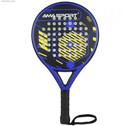 Tennisracketar Amasport Padel Racket 38mm Mens Tennis Padd Racet Full Carbon Fiber Eva Soft Mory Core för nybörjare Padel PADD Q231109