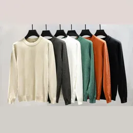 Men's Sweaters Wool Sweater Warm Casual Fashionable Solid Color Comfortable Undershirt High Elasticity Skin Friendly Soft Knit Masculino